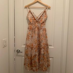 Floral Ruffle Midi Dress